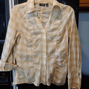 Apt. 9 Beige Button-Up Shirt